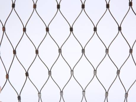 There is ferrules stainless steel wire rope mesh.