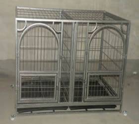 Pet cage with two gates.